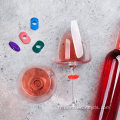 Marqueurs de charmes de verre à vin en silicone